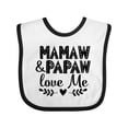 thumbnail image 1 of Inktastic Mamaw and Papaw Love Me Grandchild Boys or Girls Baby Bib, 1 of 4