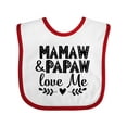 thumbnail image 1 of Inktastic Mamaw and Papaw Love Me Grandchild Boys or Girls Baby Bib, 1 of 4
