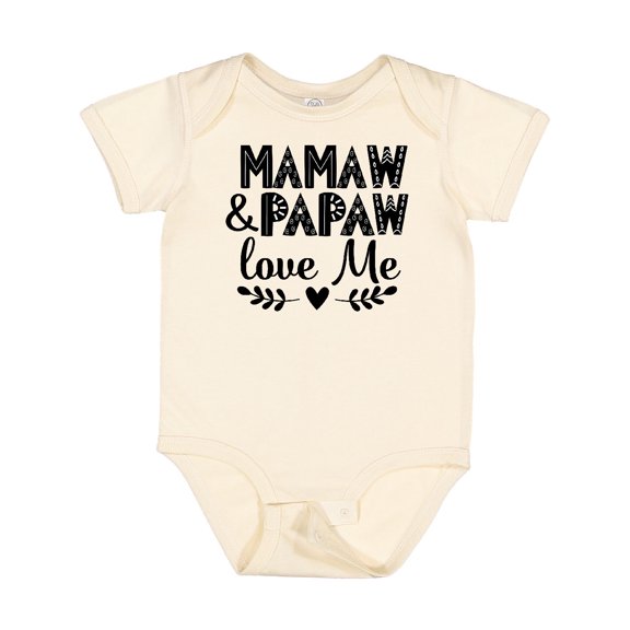Inktastic Mamaw and Papaw Love Me Grandchild Boys or Girls Baby Bodysuit