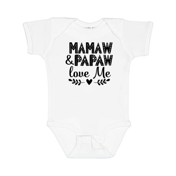 Inktastic Mamaw and Papaw Love Me Grandchild Boys or Girls Baby Bodysuit