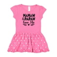 thumbnail image 1 of Inktastic Mamaw and Papaw Love Me Grandchild Gift Baby Girl Dress, 1 of 4