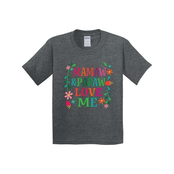 Inktastic Mamaw and Papaw Love Me Youth T-Shirt