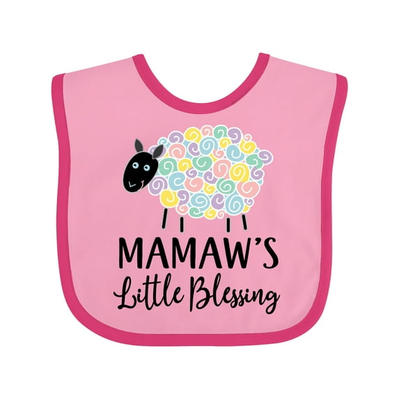 Inktastic Mamaw for Grandchild Girls Girls Baby Bib