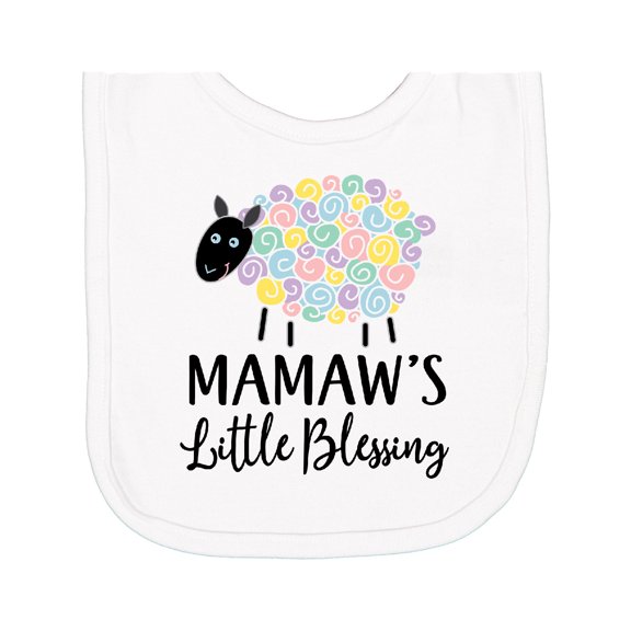 Inktastic Mamaw for Grandchild Girls Newborn Bib