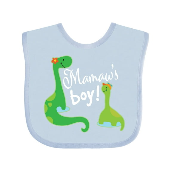Inktastic Mamaws Boy Grandson Gift Dinosaur Boys Baby Bib