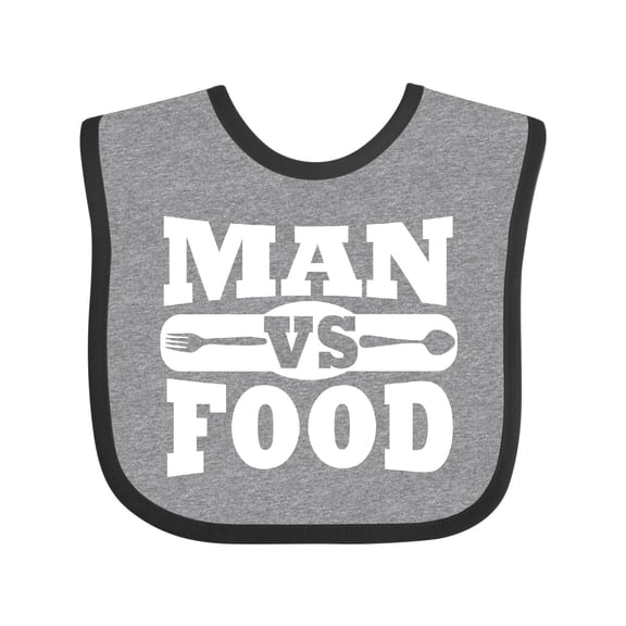 Inktastic Man Vs Food Boys or Girls Baby Bib
