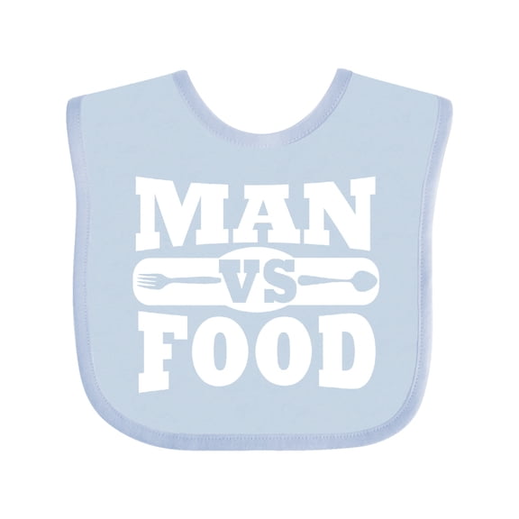 Inktastic Man Vs Food Boys or Girls Baby Bib