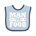 thumbnail image 1 of Inktastic Man Vs Food Boys or Girls Baby Bib, 1 of 4