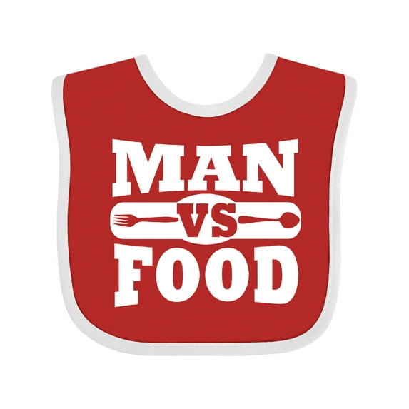 Inktastic Man Vs Food Boys or Girls Baby Bib