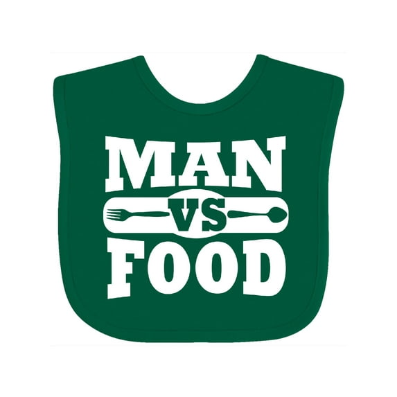 Inktastic Man Vs Food Boys or Girls Baby Bib