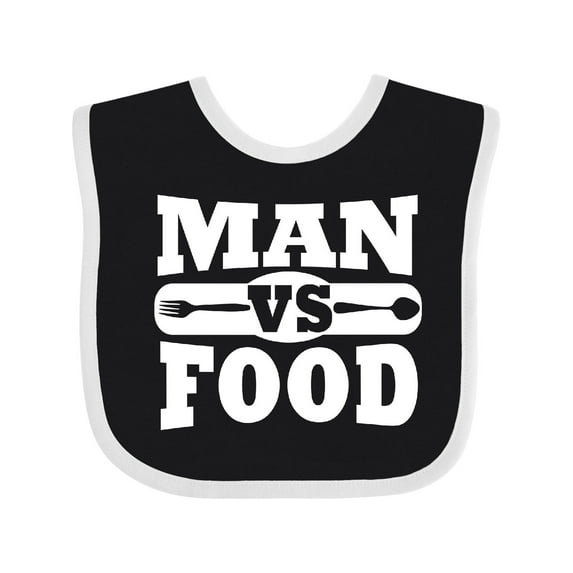 Inktastic Man Vs Food Boys or Girls Baby Bib