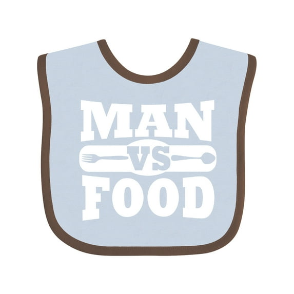 Inktastic Man Vs Food Boys or Girls Baby Bib