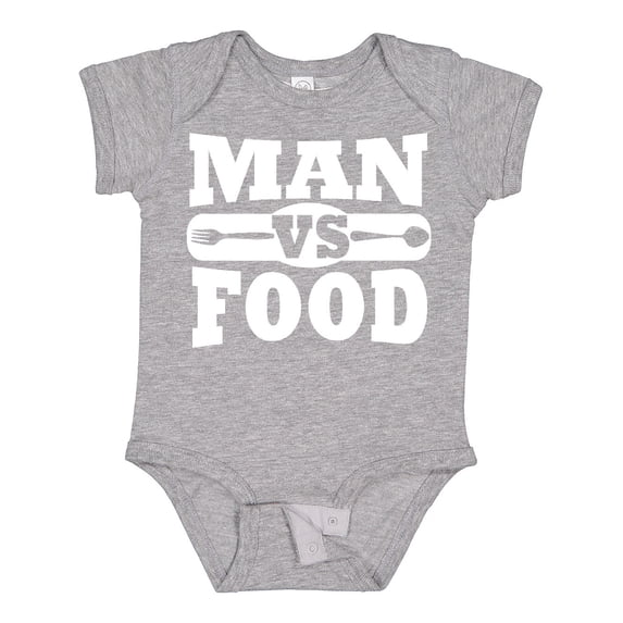 Inktastic Man vs Food Boys or Girls Baby Bodysuit