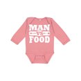 thumbnail image 1 of Inktastic Man vs Food Boys or Girls Long Sleeve Baby Bodysuit, 1 of 5