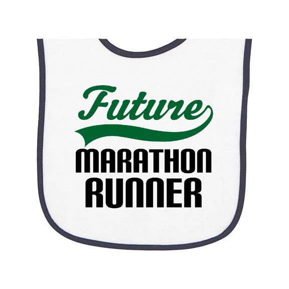 Inktastic Marathon Runner Childs Baby Terry Cloth Bib