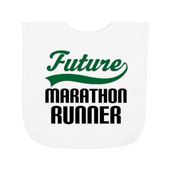 Inktastic Marathon Runner Childs Baby Terry Cloth Bib