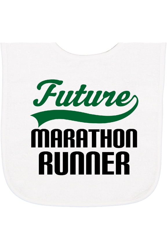 Marathon Runner Childs Baby Terry Cloth Bib