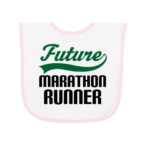 Inktastic Marathon Runner Childs Baby Terry Cloth Bib