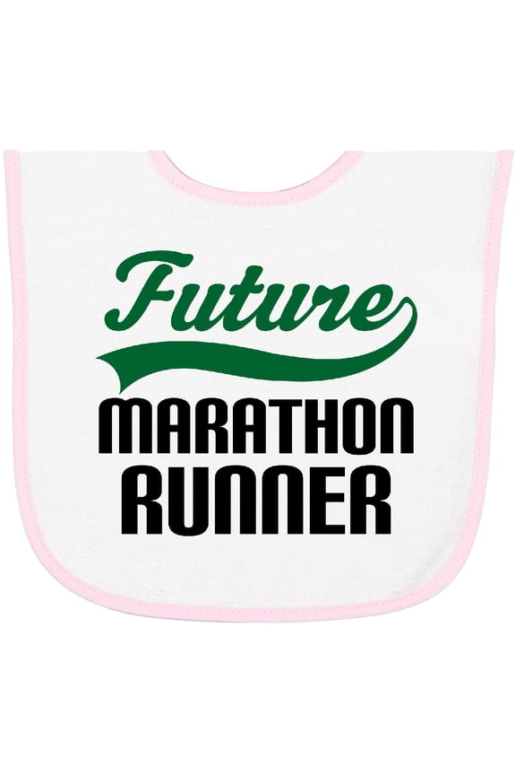 Marathon Runner Childs Baby Terry Cloth Bib