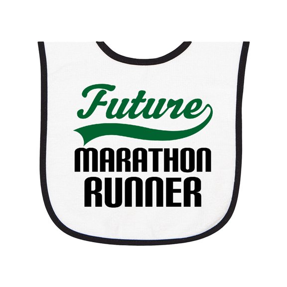 Inktastic Marathon Runner Childs Baby Terry Cloth Bib