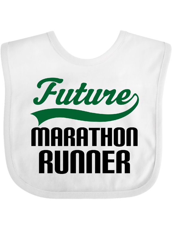 Marathon Runner Childs Boys Baby Bib