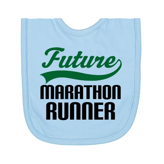 Inktastic Marathon Runner Childs Newborn Bib