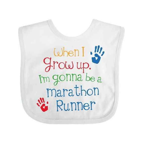 Inktastic Marathon Runner Future Boys or Girls Baby Bib