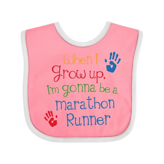 Inktastic Marathon Runner Future Boys or Girls Baby Bib