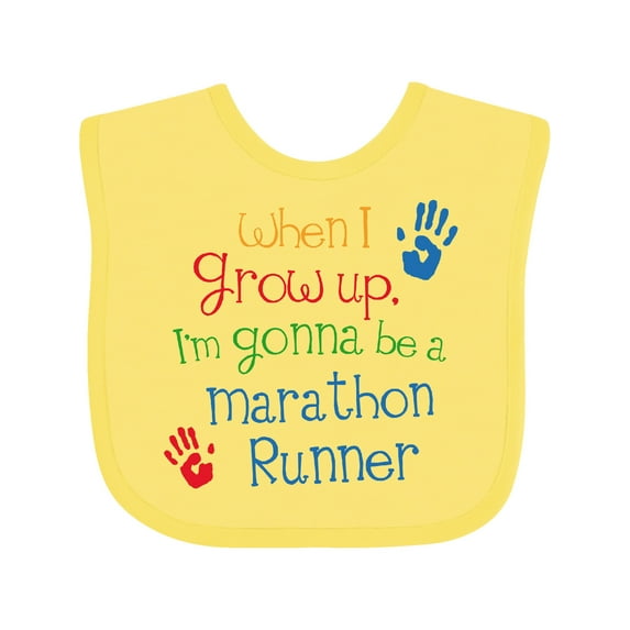 Inktastic Marathon Runner Future Boys or Girls Baby Bib