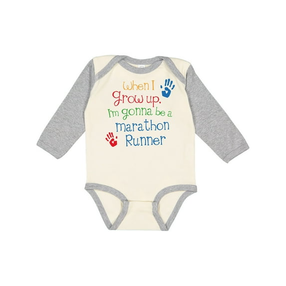 Inktastic Marathon Runner Future Boys or Girls Long Sleeve Baby Bodysuit