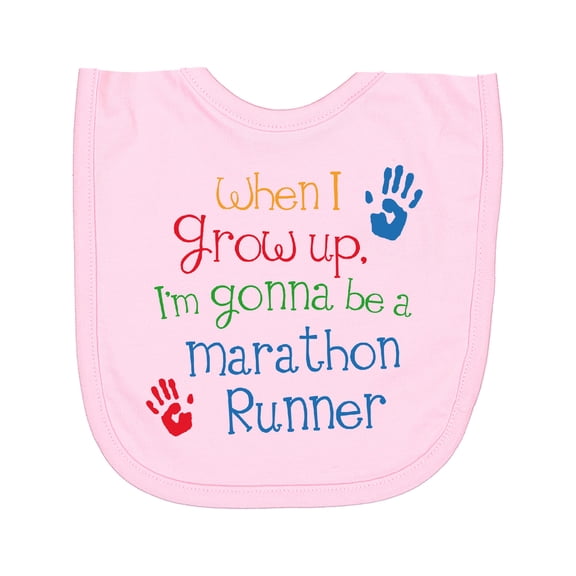 Inktastic Marathon Runner Future Newborn Bib
