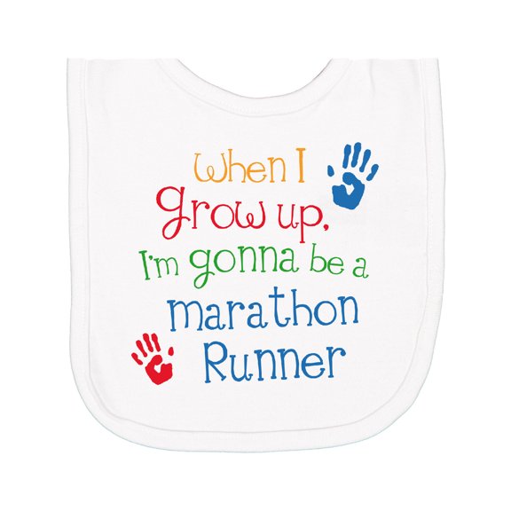 Inktastic Marathon Runner Future Newborn Bib