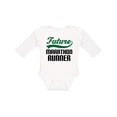 thumbnail image 1 of Inktastic Marathon Runner Childs Boys Long Sleeve Baby Bodysuit, 1 of 5