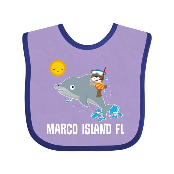 Inktastic Marco Island Florida Vacation Boys or Girls Baby Bib