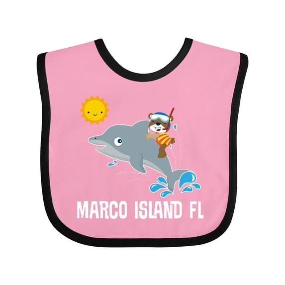 Inktastic Marco Island Florida Vacation Boys or Girls Baby Bib