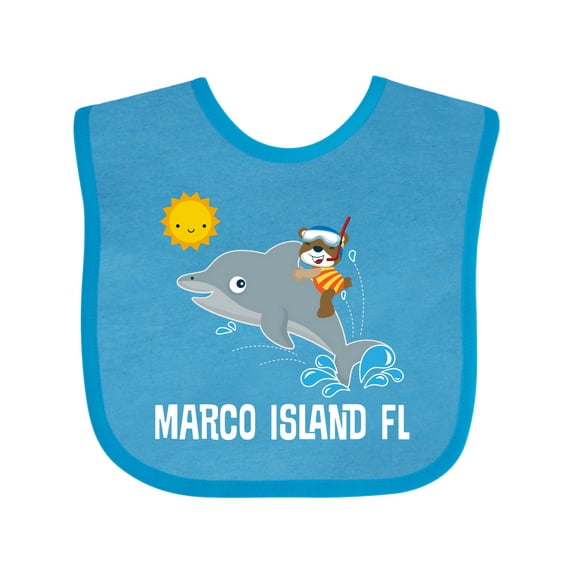 Inktastic Marco Island Florida Vacation Boys or Girls Baby Bib