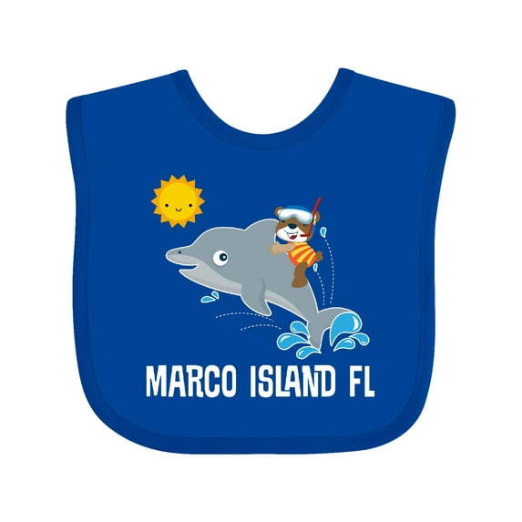 Inktastic Marco Island Florida Vacation Boys or Girls Baby Bib