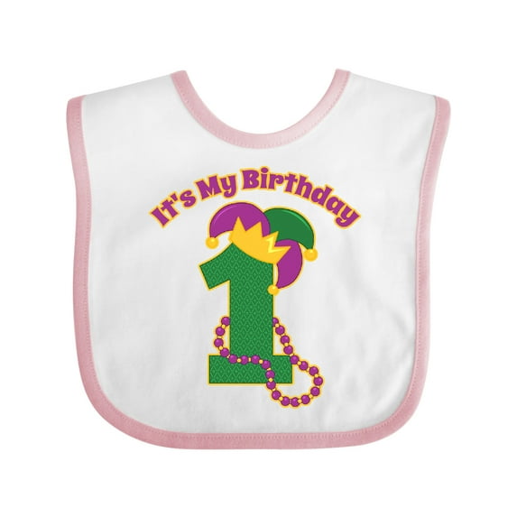 Inktastic Mardi Gras 1st Birthday Boys or Girls Baby Bib