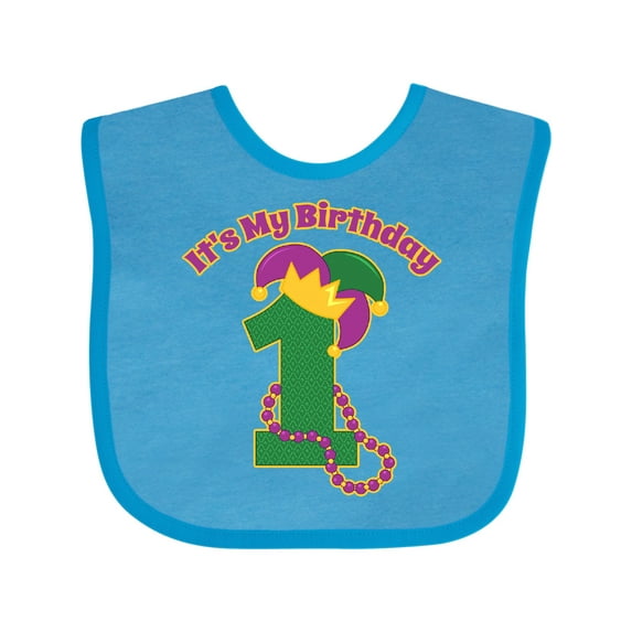Inktastic Mardi Gras 1st Birthday Boys or Girls Baby Bib