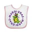 thumbnail image 1 of Inktastic Mardi Gras 2021 Party Alligator Boys or Girls Baby Bib, 1 of 4