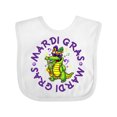thumbnail image 1 of Inktastic Mardi Gras 2021 Party Alligator Boys or Girls Baby Bib, 1 of 4