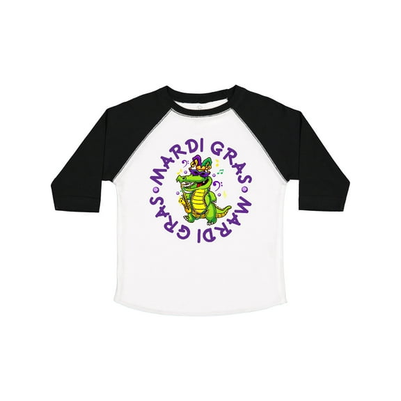 Inktastic Mardi Gras 2021 Party Alligator Boys or Girls Toddler T-Shirt