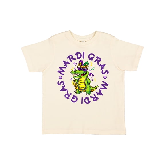 Inktastic Mardi Gras 2021 Party Alligator Boys or Girls Toddler T-Shirt