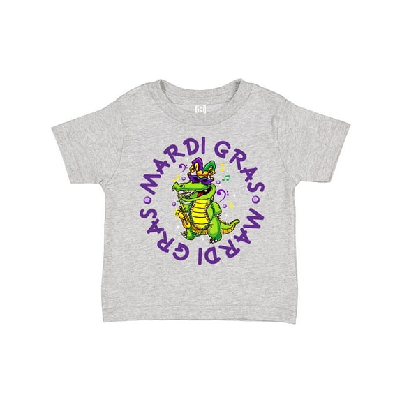 Inktastic Mardi Gras 2021 Party Alligator Boys or Girls Toddler T-Shirt