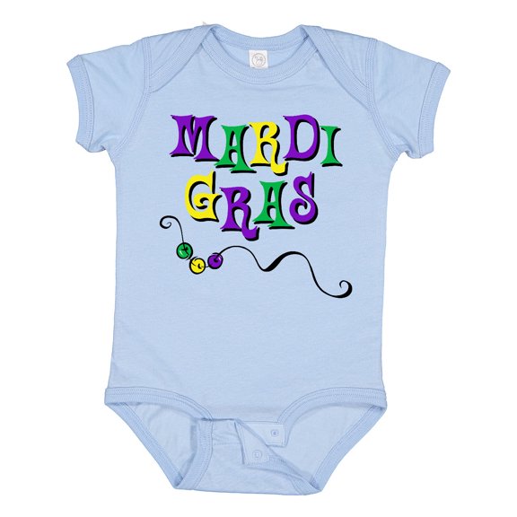 Inktastic Mardi Gras Beads Boys or Girls Baby Bodysuit