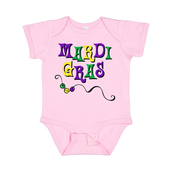 Inktastic Mardi Gras Beads Boys or Girls Baby Bodysuit
