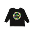 thumbnail image 1 of Inktastic Mardi Gras Beads and Fleur De Lis Boys or Girls Long Sleeve Toddler T-Shirt, 1 of 5