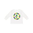 thumbnail image 1 of Inktastic Mardi Gras Beads and Fleur De Lis Boys or Girls Long Sleeve Toddler T-Shirt, 1 of 5