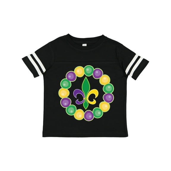 Inktastic Mardi Gras Beads and Fleur De Lis Boys or Girls Toddler T-Shirt