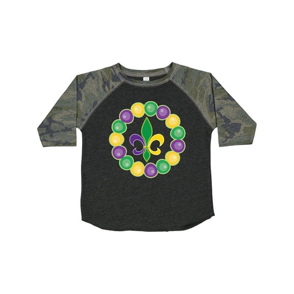 Inktastic Mardi Gras Beads and Fleur De Lis Boys or Girls Toddler T-Shirt